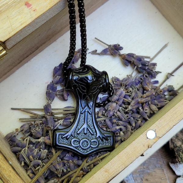 Thors Hammer - Kette in schwarz