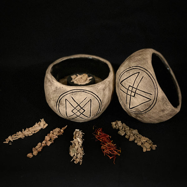 Incense bowls - rune for longevity