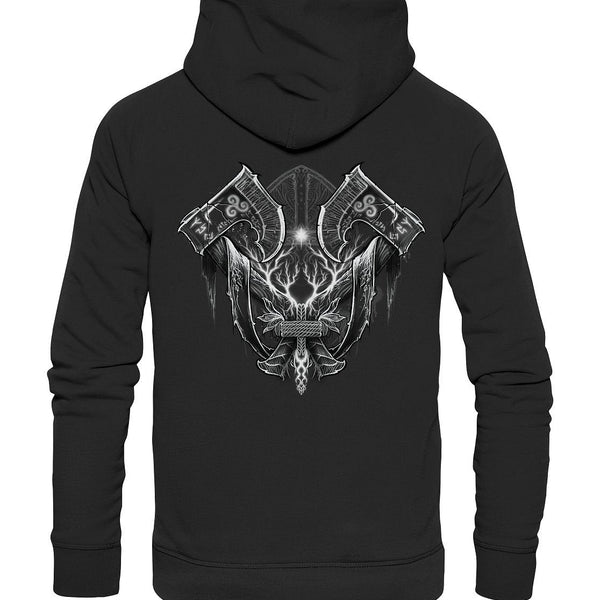 Two Axes for Valhalla - Unisex Organic Hoodie