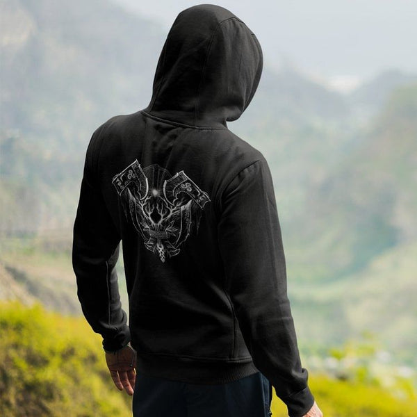 Two Axes for Valhalla - Unisex Organic Hoodie